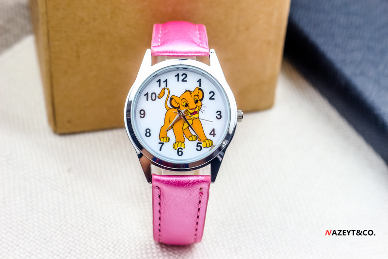 速卖通 ebay 热卖外贸儿童辛巴手表 中小学生卡通狮子动物石英表