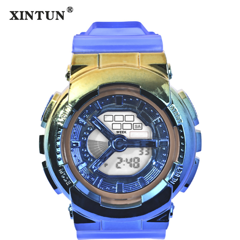Foreign Trade Fashion Colorful Student Electronic Watch Multi-Functional Casual Waterproof Children's Electronic Watch Couple Watch Generation