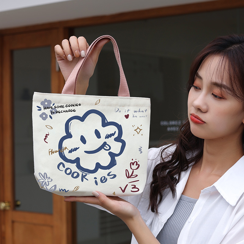 Canvas Bag Female Cartoon Canvas Cabs Small Crossbody Bag Ins Korean Cute Casual Handbag One Piece Dropshipping