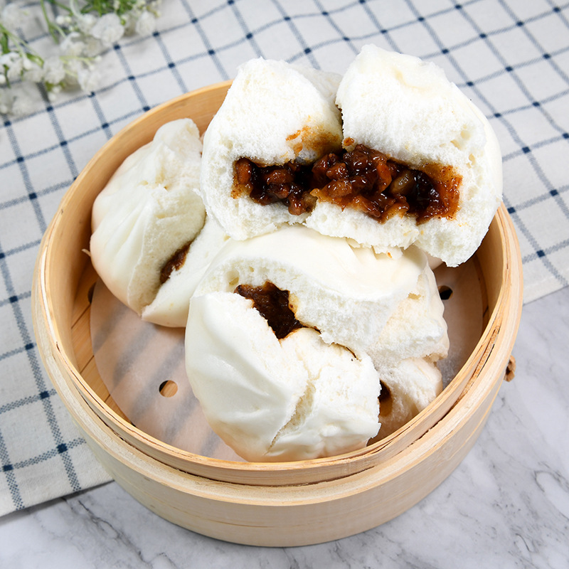 邻家小厨 大叉烧包 广式早茶休闲茶吧中式点心叉烧馅包子90g批发