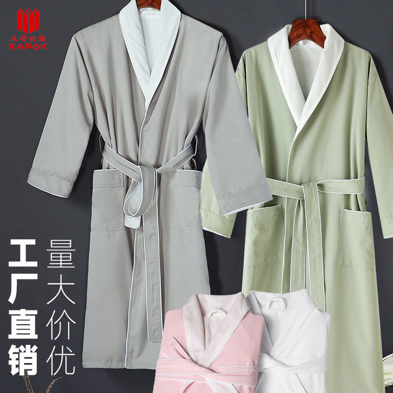 高档酒店浴袍 吸水加厚男女睡袍民宿秋冬双层浴袍 五星级酒店浴袍