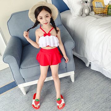二件套儿童泳衣女孩分体女童公主裙式游泳衣宝宝婴幼儿比基尼泳装