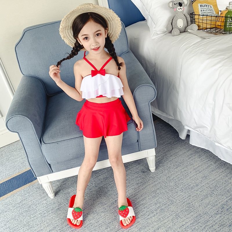 二件套儿童泳衣女孩分体女童公主裙式游泳衣宝宝婴幼儿比基尼泳装