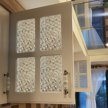 复古玻璃贴纸透光不透明艺术美式酒柜门玻璃纸静电海棠花贴膜窗贴