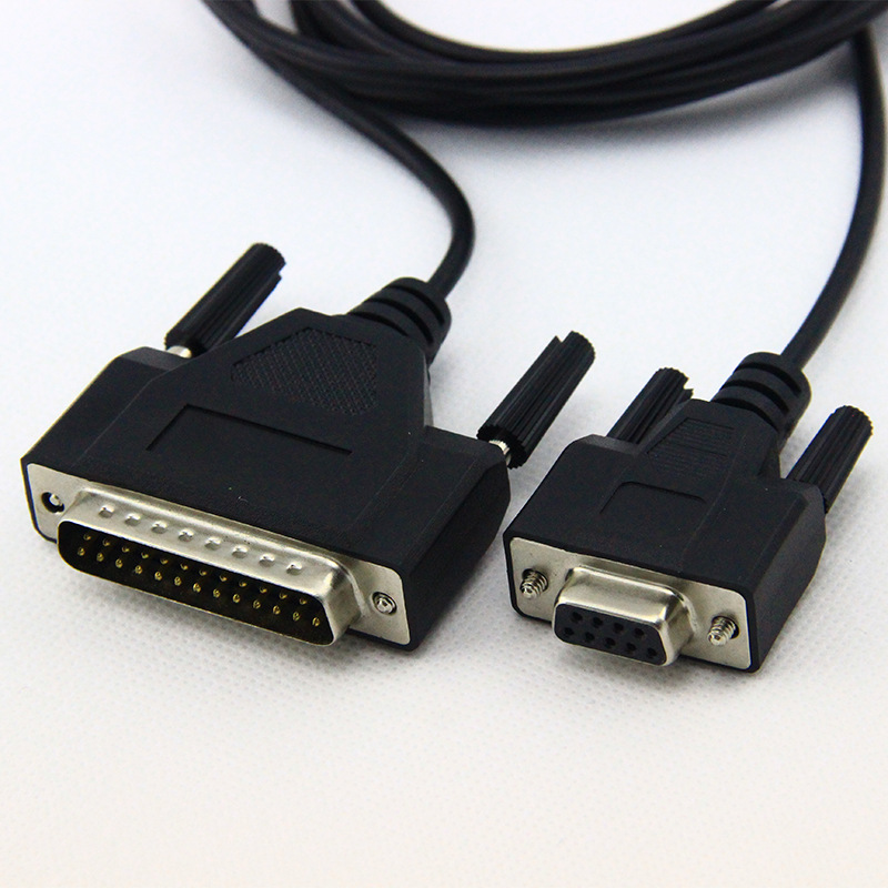 db9 f转db25 m连接线 并口转串口数据线 rs232串口com打印机线