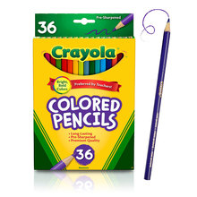 绘儿乐crayola 彩色铅笔36色彩色长款儿童美术绘画涂鸦68-4036