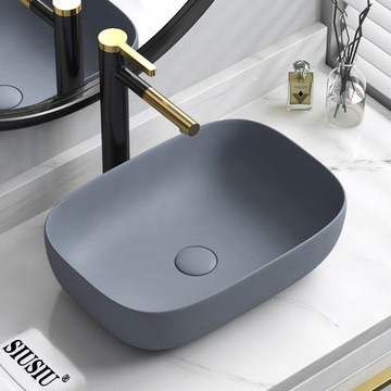 3t23批发大号50cm洗手盆陶瓷台上盆长方形洗脸盆洗漱盆洗面盆水池