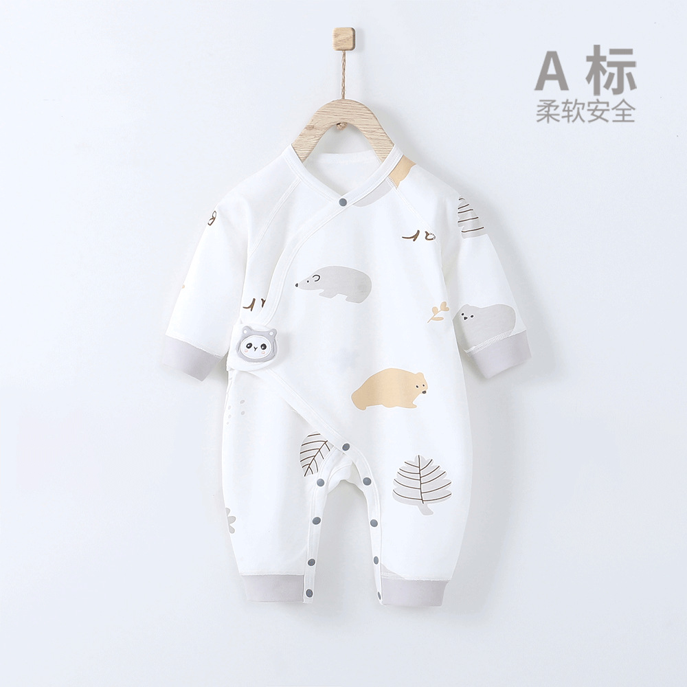 Newborn Baby Rompers Pure Cotton Gown Spring and Autumn Rabbit Year Bunny Boneless Newborn Baby Jumpsuit Baby Clothes