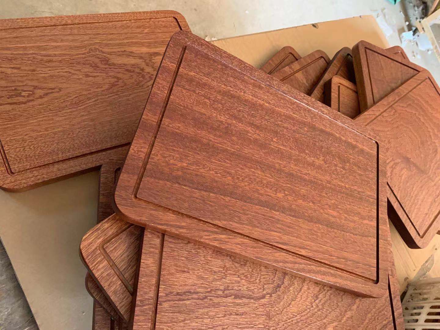 方形实木砧板寿司水果菜板沙比利木砧板西餐带槽牛排板可一件代发