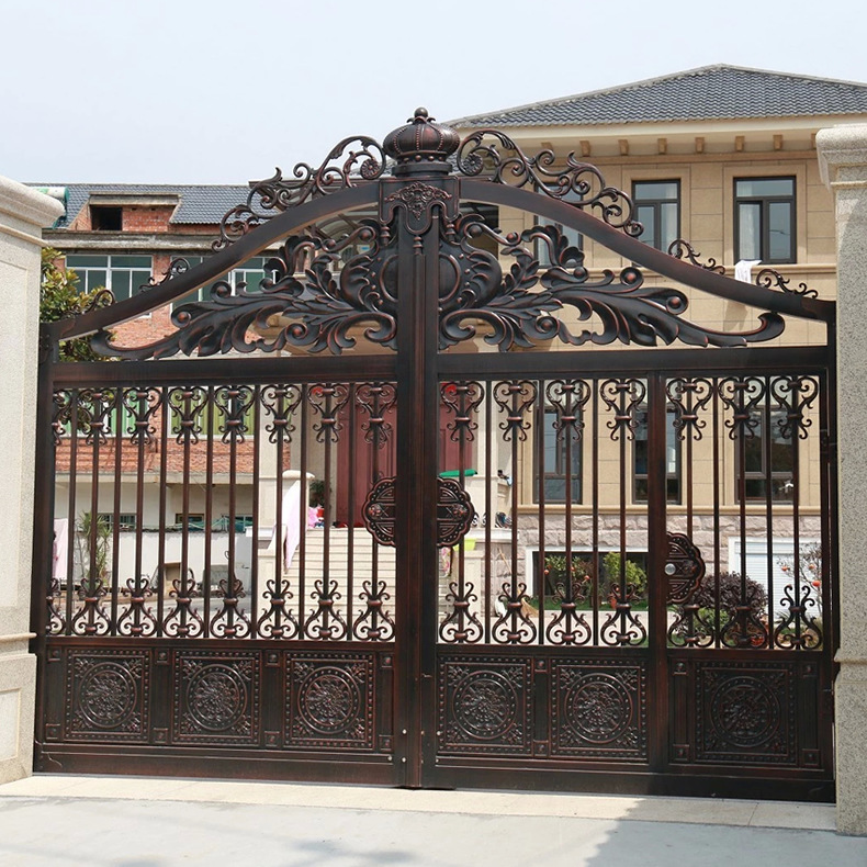 围墙铝门 自建房防盗门 真空一体铸铝大门 实心纯铝大门 无焊接