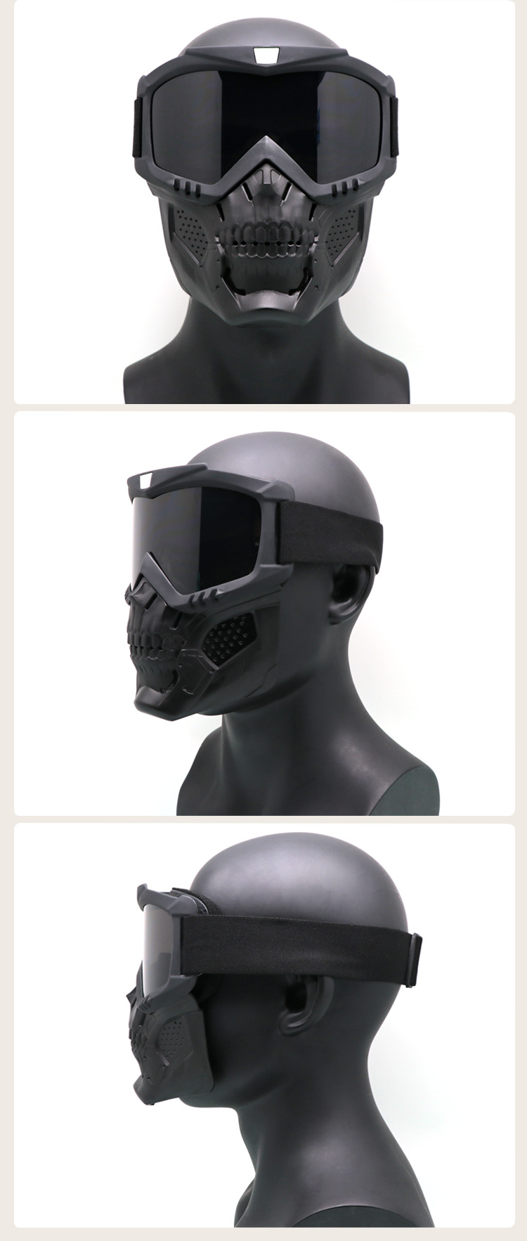 批发哈雷防风镜骑行面罩越野摩托车护目镜骑士风镜头盔密封面具