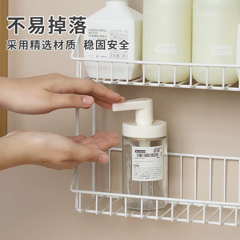 Double-Layer Storage Rack Kitchen Bathroom Bathroom Storage Rack Washstand Seasoning Countertop Oil Salt Sauce Vinegar Rack