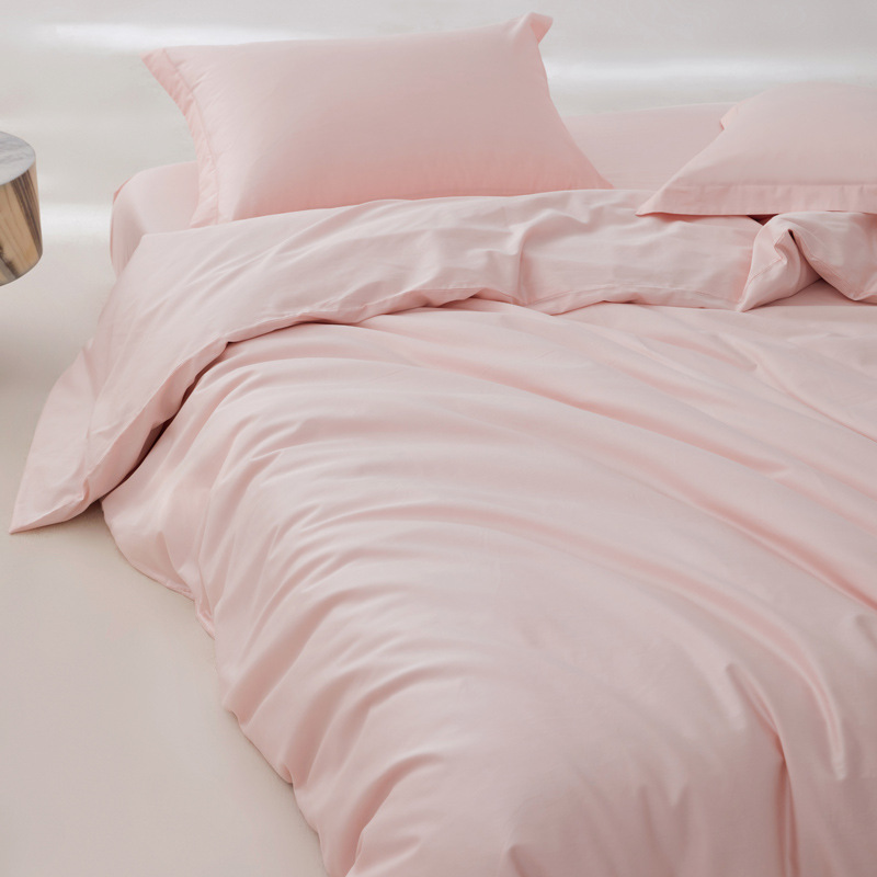 A类长绒棉全棉四件套新疆纯棉丝滑裸睡被套180*220床笠30高