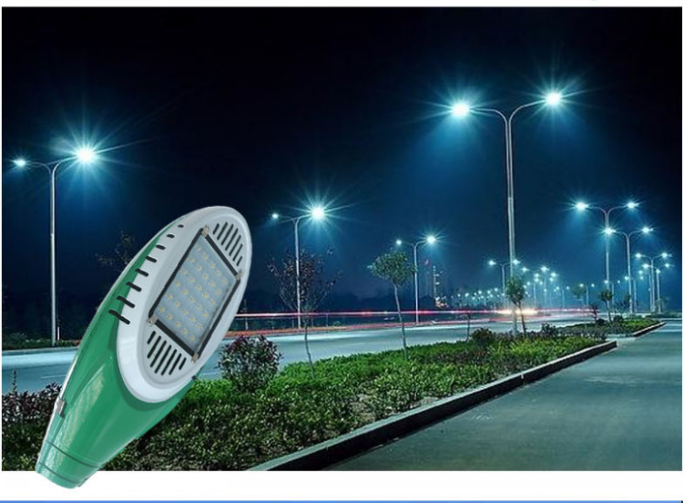 新星led路灯头挑臂路灯户外防水12v太阳能60w80w100w飞机火炬灯头