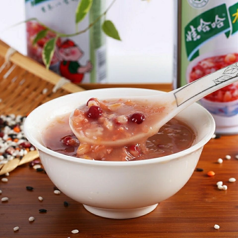 新货娃哈哈木糖醇八宝粥360g*6罐整箱无糖粥低糖粥学生早餐粥