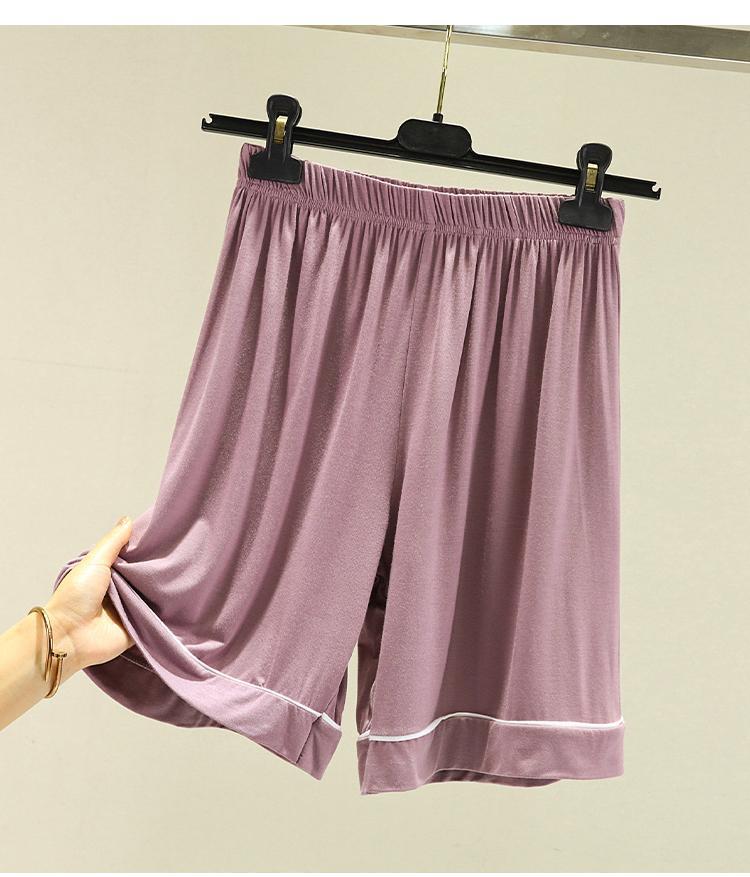 莫代尔睡裤女夏季宽松休闲短裤薄款加肥加大可外穿居家高腰运动裤