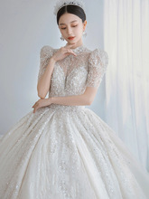 法式在逃公主婚纱2023新款新娘主纱拖尾高级质感复古重工奢华夏季