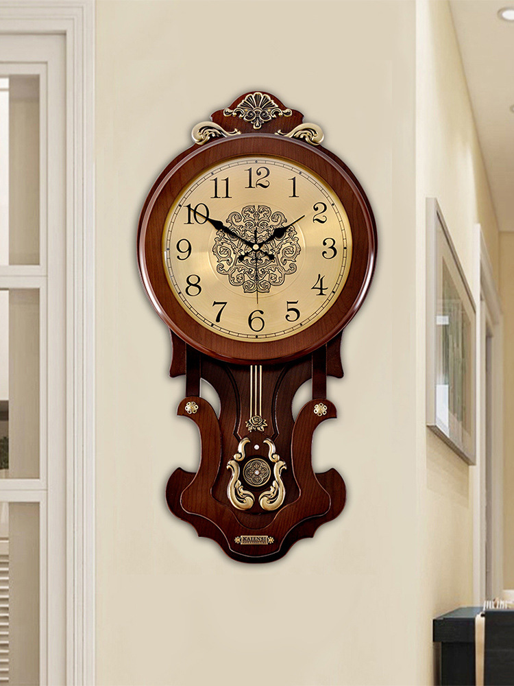 欧式时钟挂钟客厅创意挂表家用大气石英钟中式中国风时尚挂墙钟表
