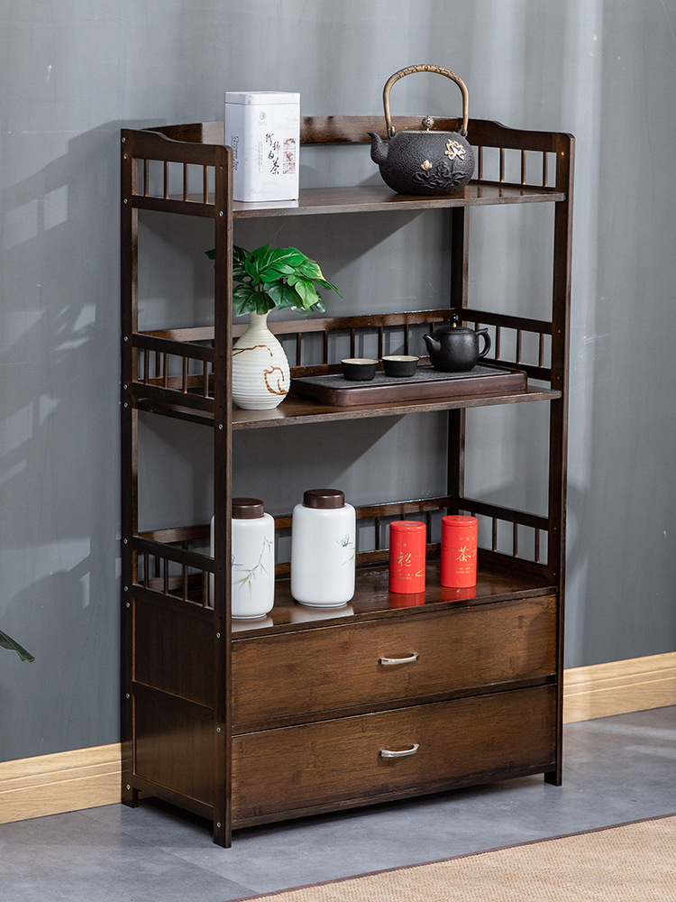 中式小茶柜茶水柜置物架茶台桌边柜实木客厅靠墙家用茶叶储物柜子