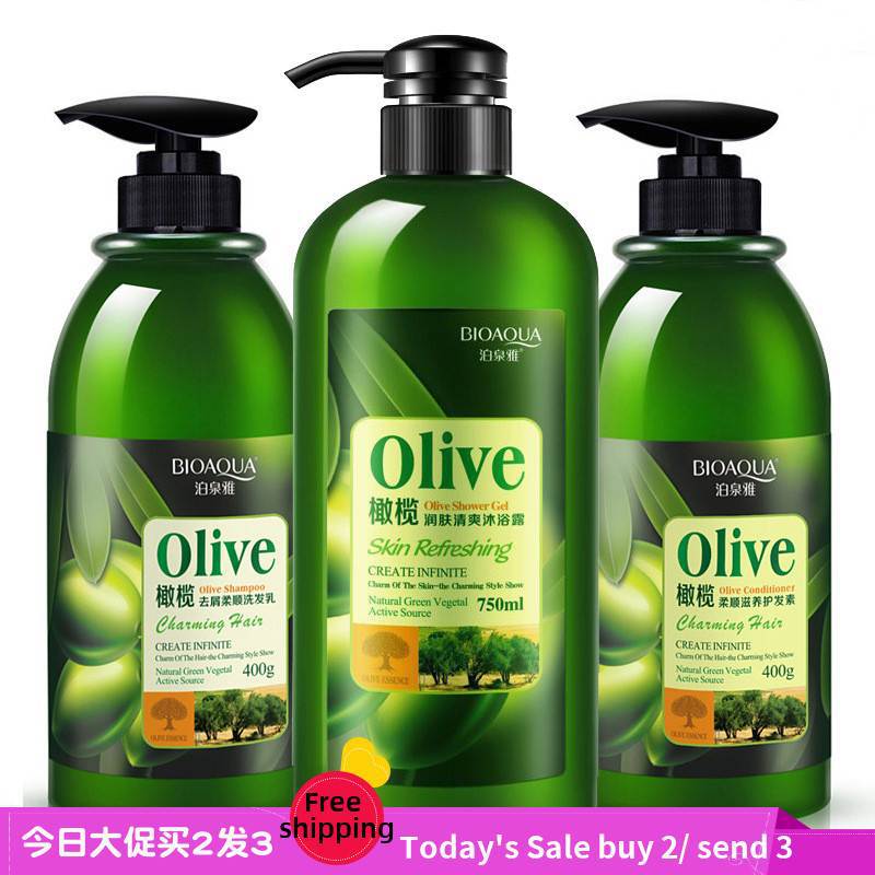 olive shampoo shower gel condi condition洗发水 沐浴露 护发素
