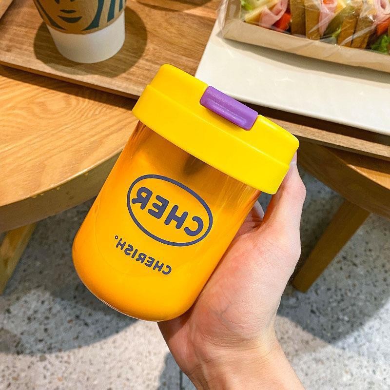 Simple Ins Tea Separation Plastic Cup High-Looking Male and Female Students Portable High Temperature Resistant Drop-Resistant Water Cup