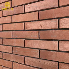 复古红条砖仿古砖红色面砖小红砖片红墙面砖咖啡厅别墅红砖外墙砖