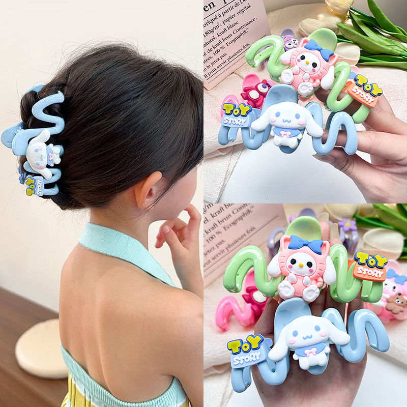 卡通儿童抓夹可爱玉桂狗星黛露发抓波浪鲨鱼夹小女孩发饰发夹头饰