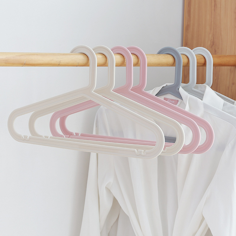 Simple and Seamless Clothes Hanger Air Clothes Household Clothes Hanger Plastic Non-Slip Clothes Hanger Clothes Hanger Hanger Wet and Dry Dual-Use