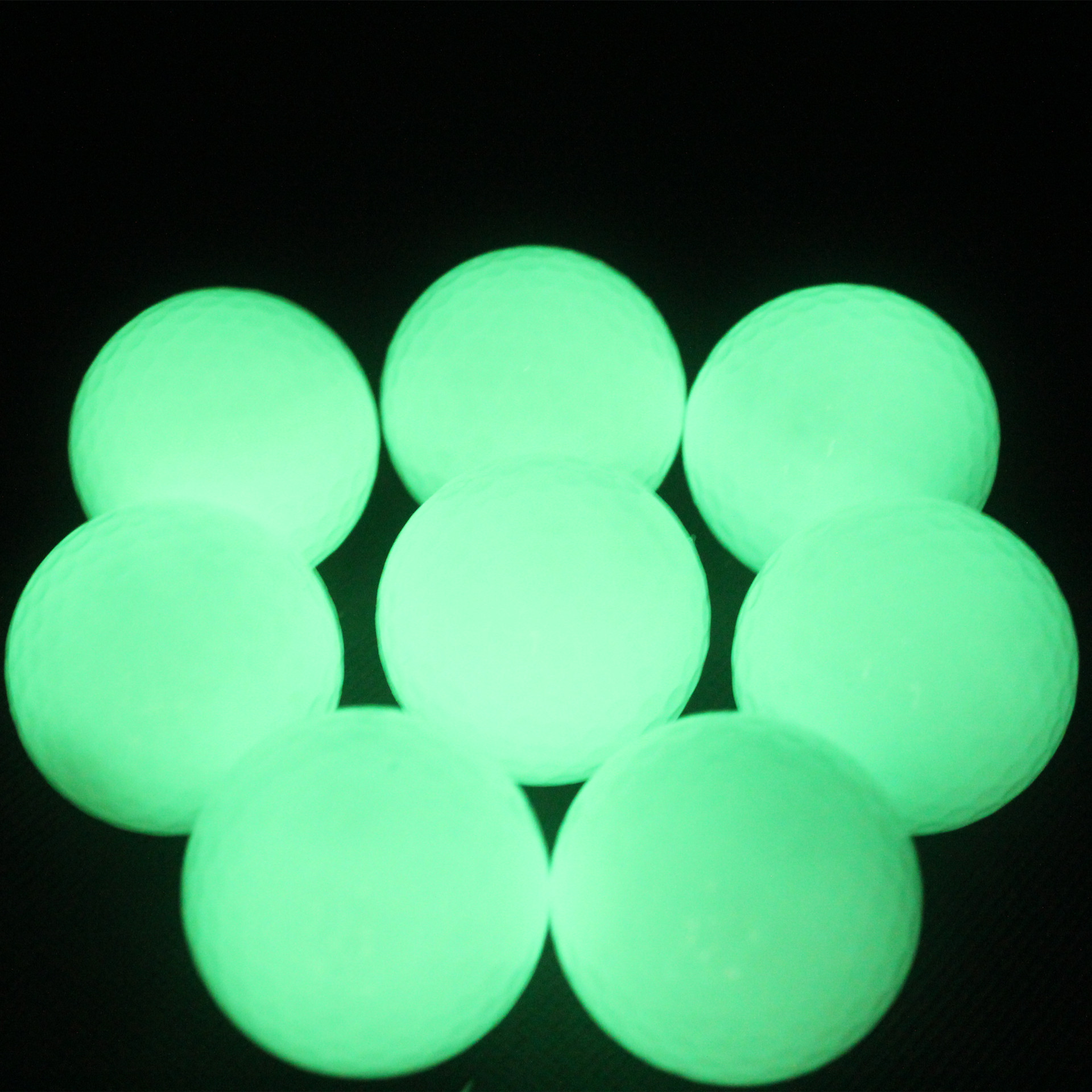 高尔夫夜场训练荧光球 夜光高尔夫球发光沙林训练高尔夫球 小白球