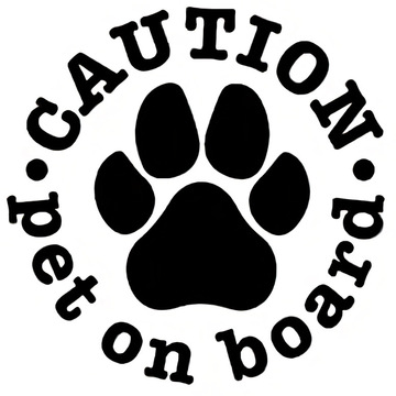 跨境pet on board 狗爪外贸车贴幽默英文车贴车窗玻璃反光装饰贴