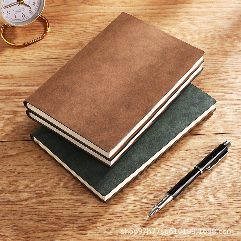 Sheepskin Pu Notebook Gift Set Business Meeting Diary Journal Book A5 Thick Retro Notebook