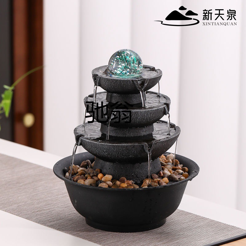 t年新天泉八方来财风水球风水轮循环水开业乔迁旺宅入户桌面-阿里巴巴