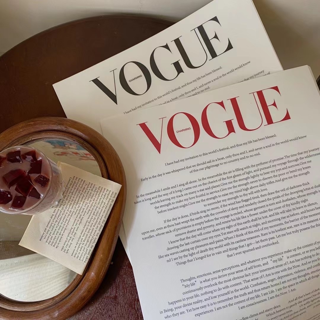 ins风杂志报纸英文字母纯色简约装饰背景纸韩式复古拍照道具