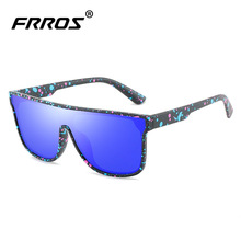 FRROS新款连体大框太阳镜潮流偏光运动墨镜骑行一体太阳眼镜9501