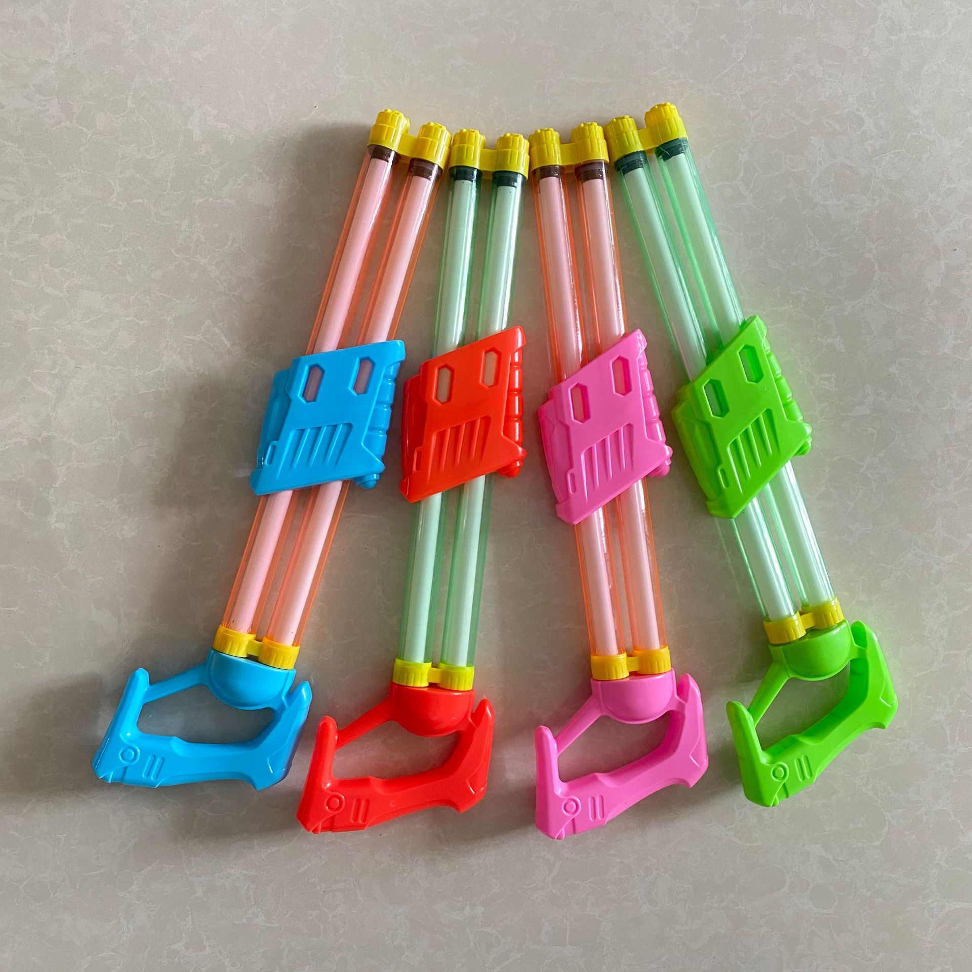 新款拉环双管水枪玩具 儿童玩具成人漂流水枪 笑达玩具厂家批发