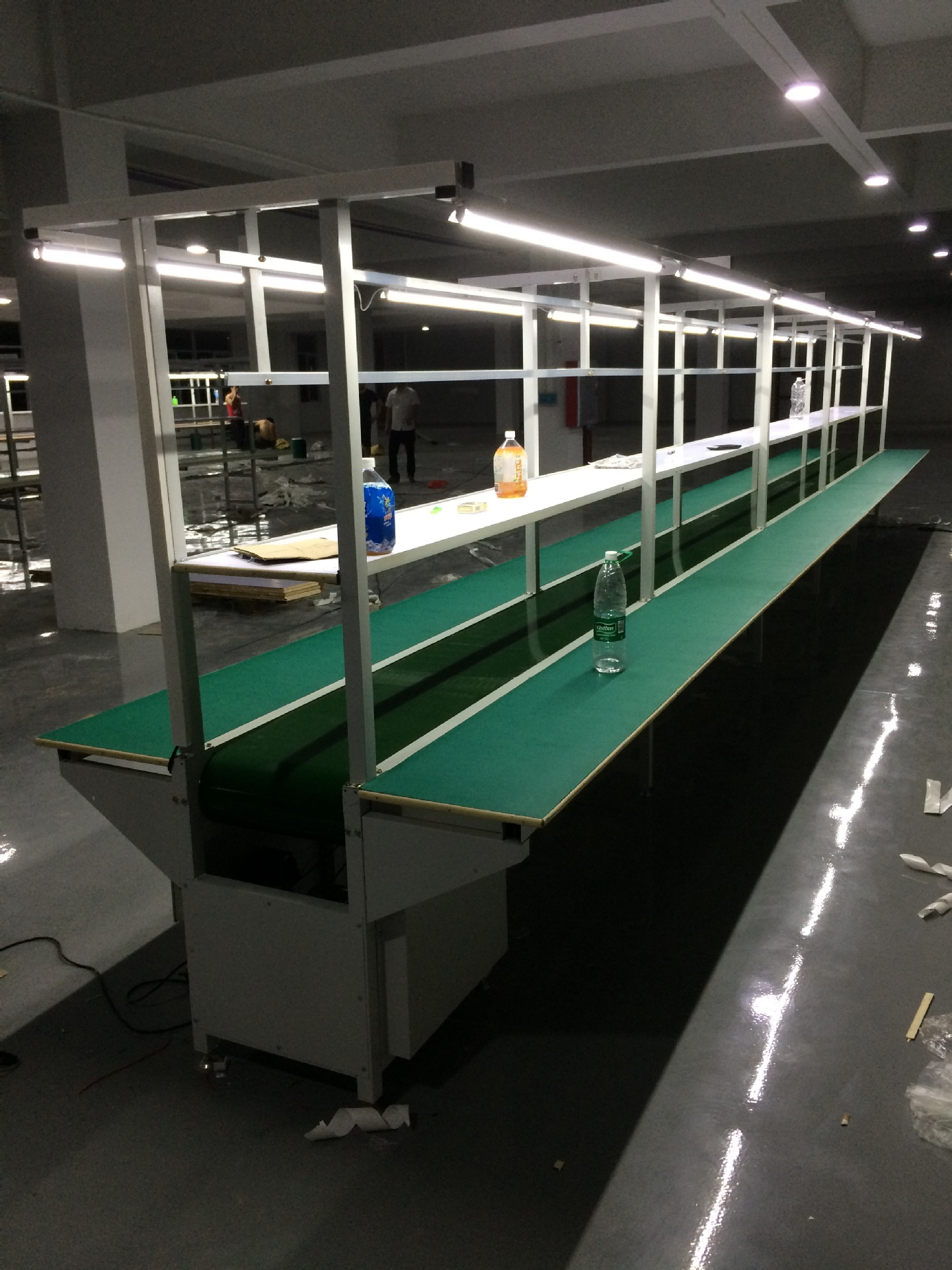 车间铝合金皮带工作台 pvc流水线输送组装生产电铁烤漆皮带流水线