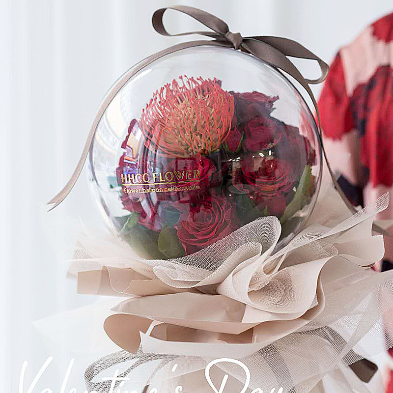 甜蜜泡泡球高透明塑料圆形亚克力波波球鲜花包装材料花艺装饰用