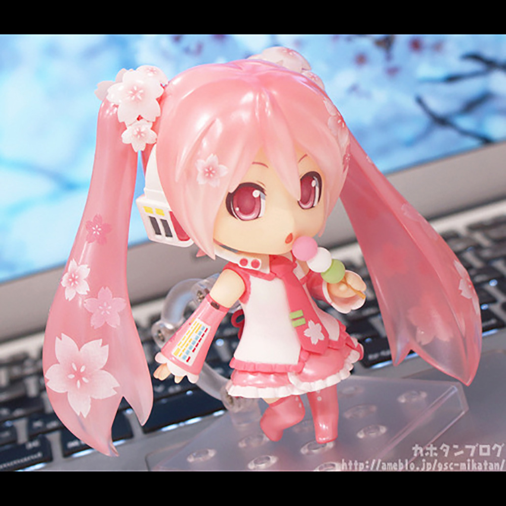 初音未来 q版黏土 2015樱花初音 #500 可换脸 盒装手办动漫模型