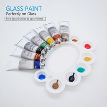玻璃画颜料套装12色陶瓷手绘diy涂鸦绘画专用厂家批发代发