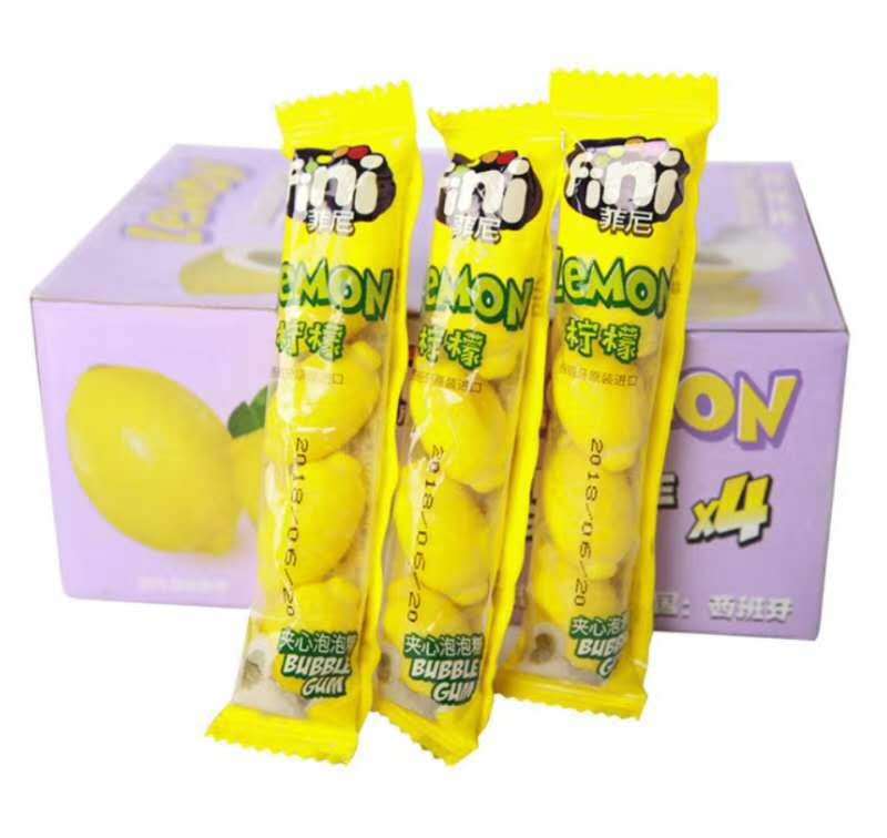 fini菲尼西班牙什锦水果形夹心泡泡糖 零食糖果口香糖20条装