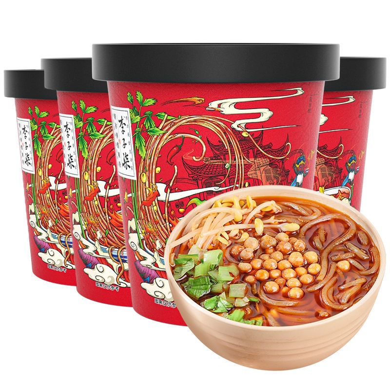 李子柒薯你弹酸辣粉桶装252g四川红薯粉快餐速食米线冲泡方便面
