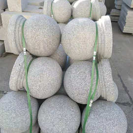 圆形拦车广场挡车石柱石头柱子门柱路障石石墩子户外花岗岩阻车石