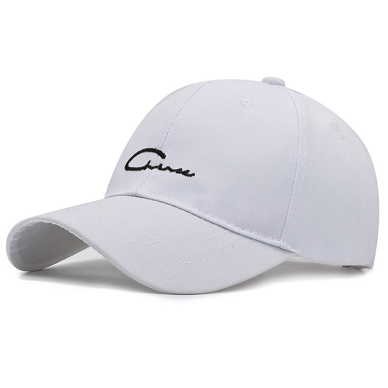 Hat Male Letter Embroidery Black Peaked Cap Women's Spring and Summer Korean Style All-Matching Baseball Cap Fashion Factory Wholesale
