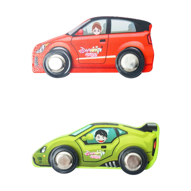 Danniqite Inertia Car Toy Press Sound Fruit Car Traffic Car Wooden Toy
