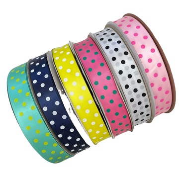 现货供应diy2.5cm宽缎带绸带织带布彩带 婚庆礼品包装细丝带批发