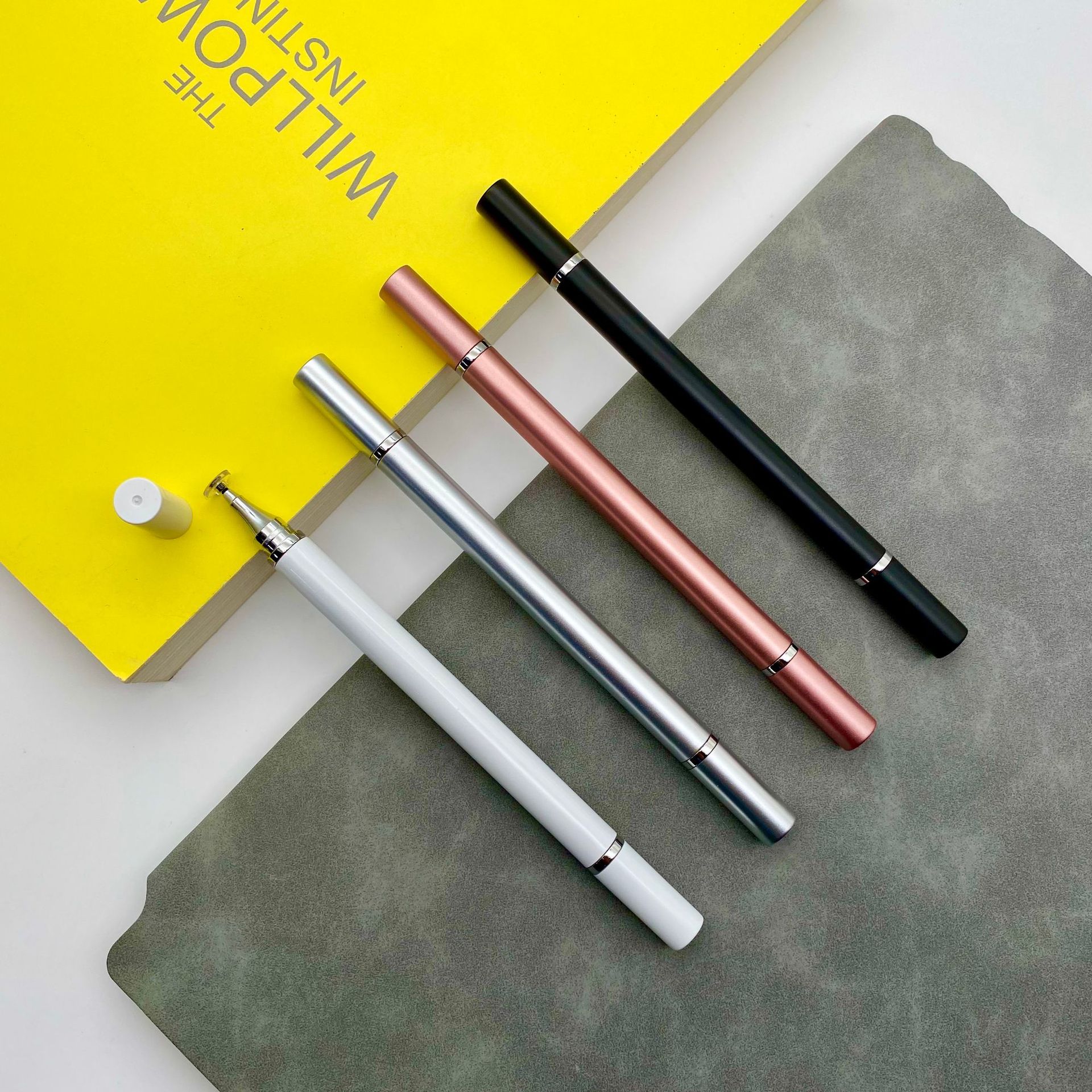 二合一被动式圆盘电容笔平板手机触屏双头触控绘画圆盘笔量大可谈