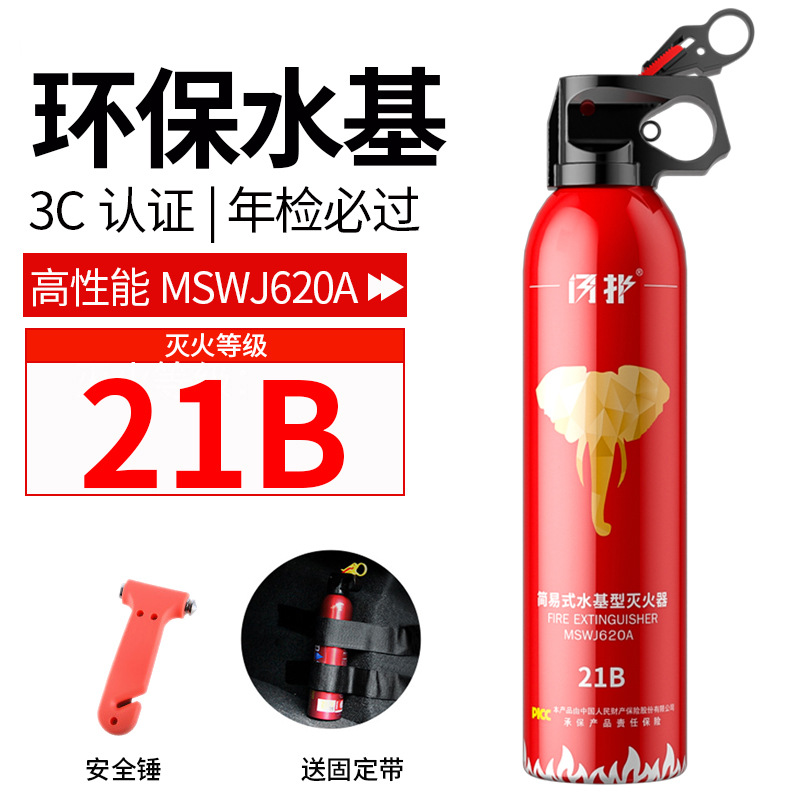 Vehicle-Mounted Water-Based Fire Extinguisher for Car Household Store Annual Inspection Private Car Small Portable Fire Fighting Equipment Special