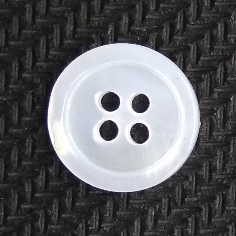 【特价统货】双面白细边珍珠衬衣钮扣t恤贝壳钮河贝儿童纽扣批发