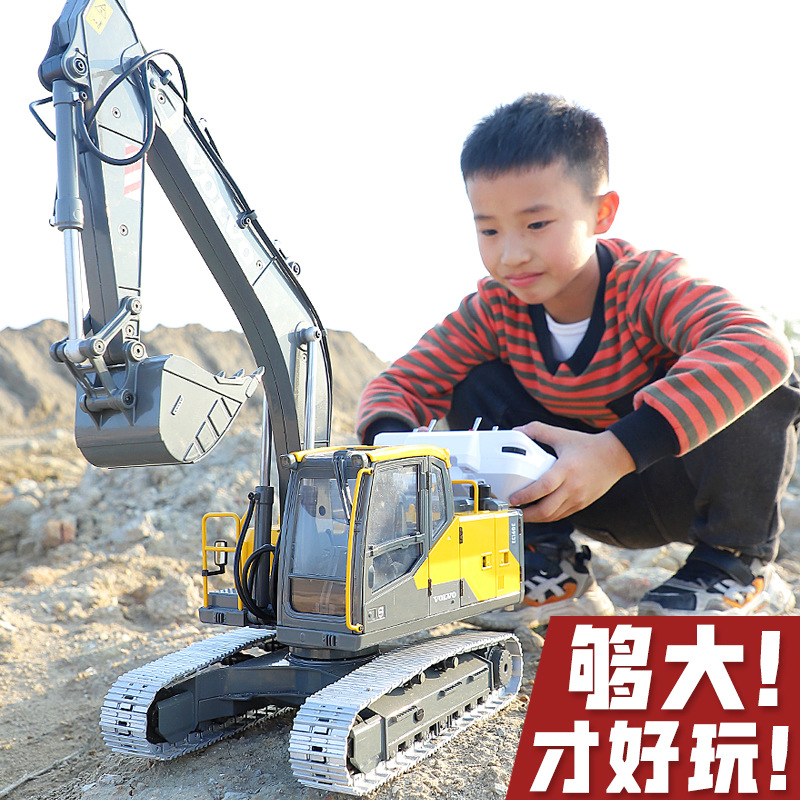 Double E E010 Screw Rod Alloy Engineering Vehicle Excavator Excavator All Metal Remote Control Vehicle Toy Hydraulic E111