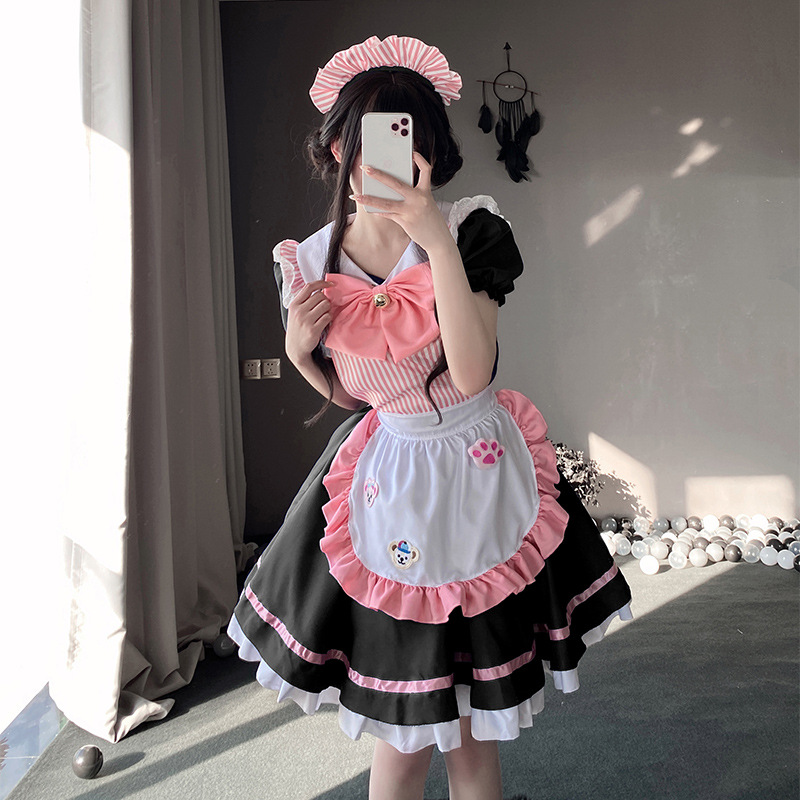 新款可爱风女仆装大码女仆连衣裙洛丽塔cosplay服装性感舞台套装